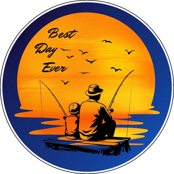 Fishing Sticker (boy) BUNDLE any 3 for $15 - Picture 1 of 1
